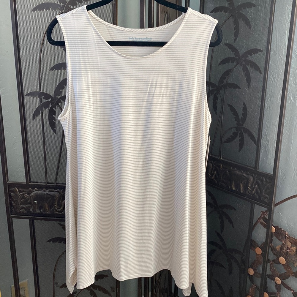 Tunic top plus Surroundings sparkle NWT Large easy Care